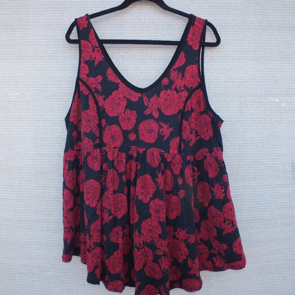 torrid Tops - Torrid Super Soft Plus Size 3 Rose Floral Top 3X